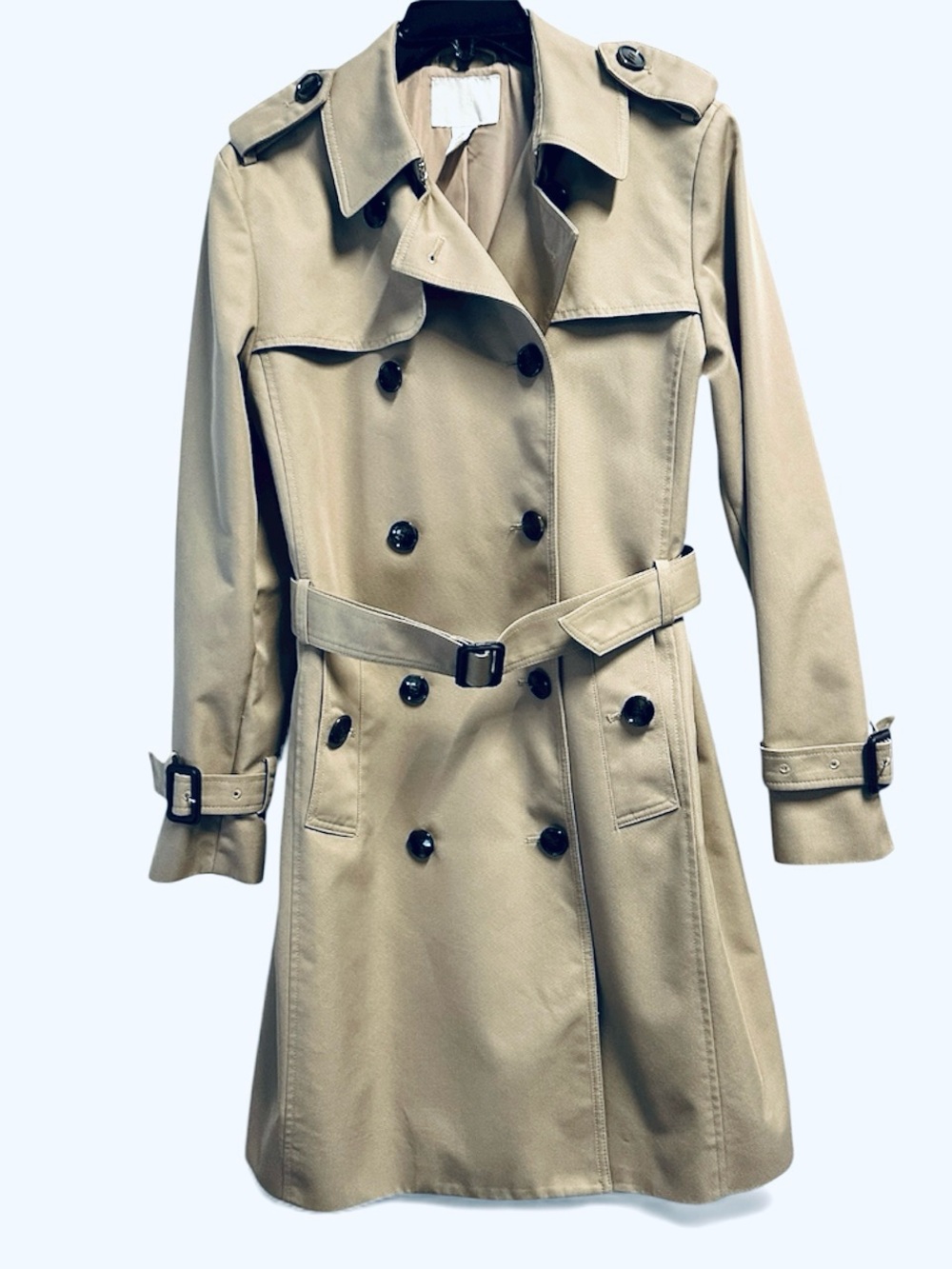 EUC H&M Double Breasted Midi Trench Coat